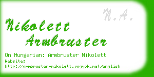 nikolett armbruster business card